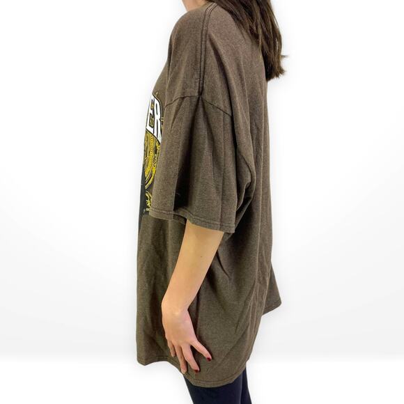 00s DELTA PRO WEIGHT Vintage Brown Gold Silver Pawn Shop T-Shirt - Picture 3 of 7